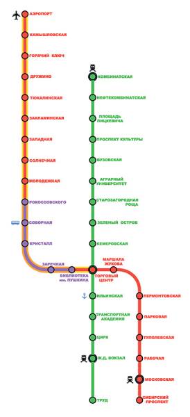 Схема метрополитена омска